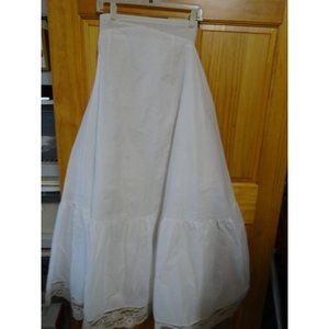 Vtg 80s 3/4 Slip white  Bottom Tier Ruffled Tulle Petticoat Crinoline size M‎